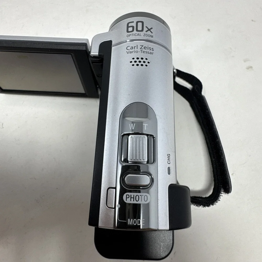 Sony Handycam DCR-SX63 16GB Camcorder Silver Bundle All Cords Memory Card & Case